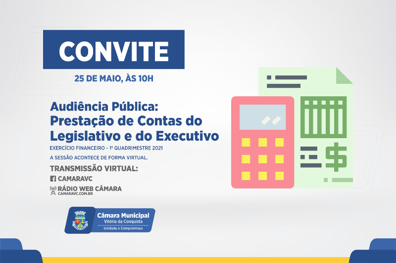Imagem Câmara promove audiência pública para prestação de contas do Legislativo e Executivo