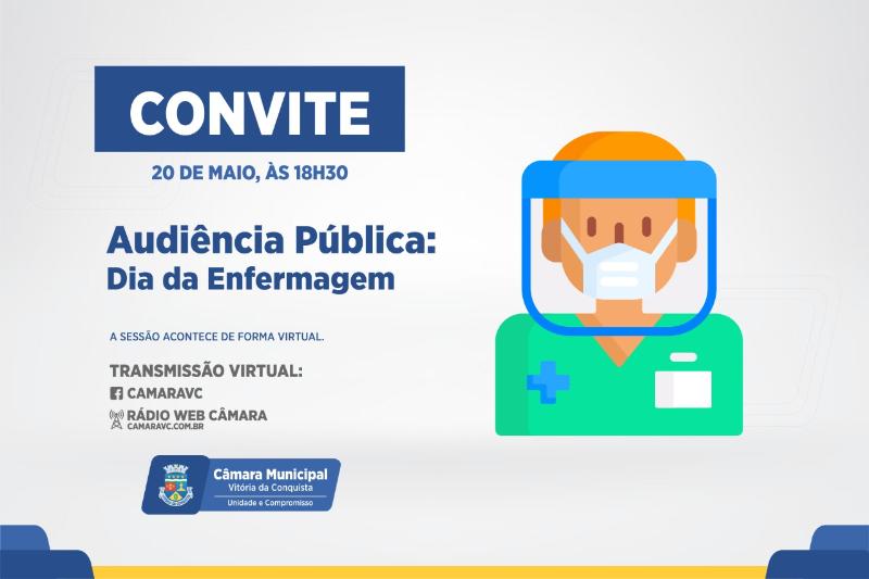 Imagem Audiência Pública debaterá importância do profissional de enfermagem na proteção à saúde