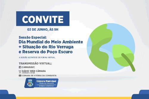 Imagem  Sessão Especial celebra Dia do Meio Ambiente e debate situação do Rio Verruga e do Poço Escuro 