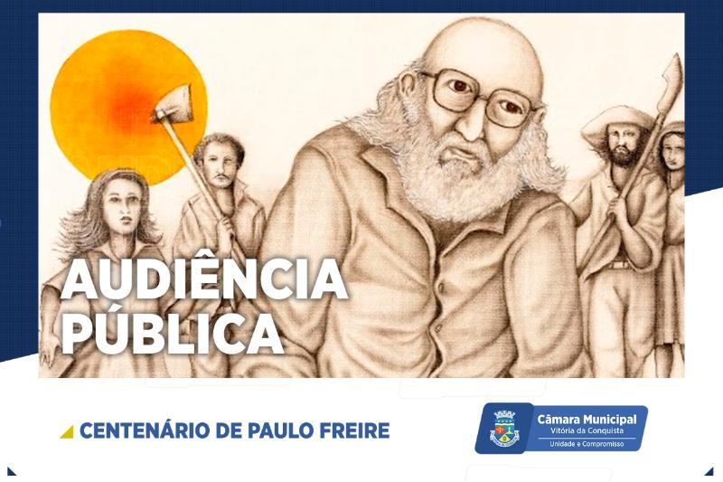 Imagem Câmara realiza audiência pública em homenagem ao centenário de Paulo Freire