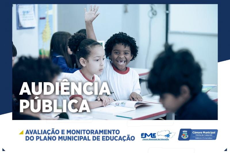 Imagem Câmara e Prefeitura Municipal promovem audiência pública do Plano Municipal de Educação 