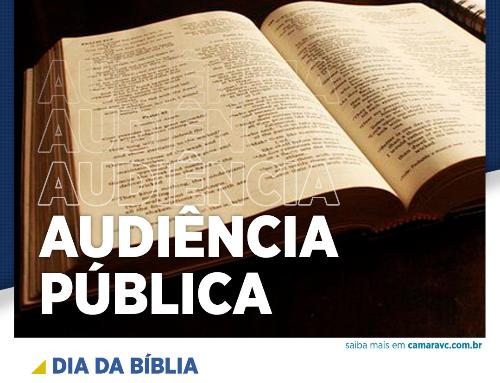 Imagem Câmara celebra Dia da Bíblia com audiência pública