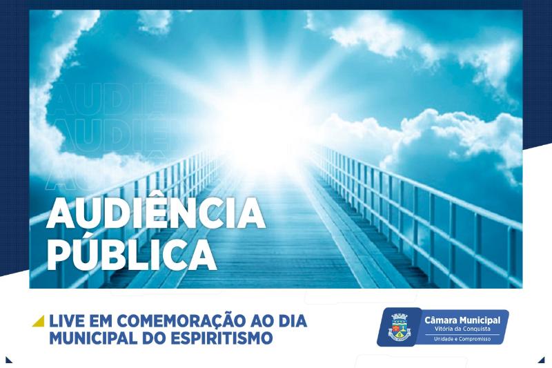 Imagem Dia Municipal do Espiritismo será comemorado em Audiência Pública