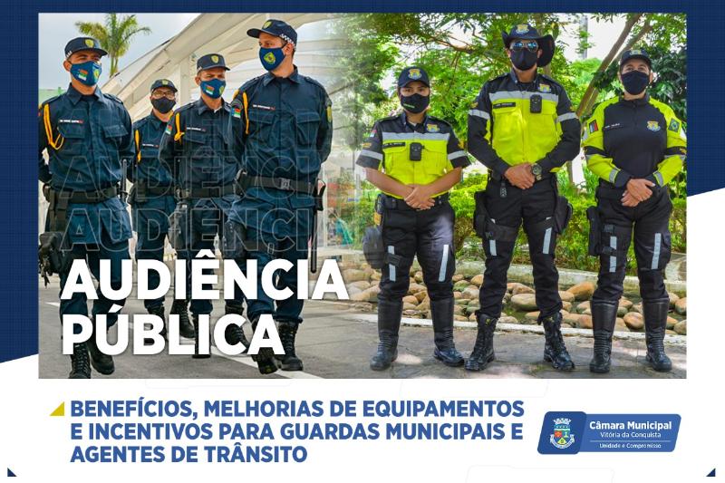 Imagem Câmara Municipal realiza Audiência Pública para discutir melhorias a guardas municipais e agentes de trânsito