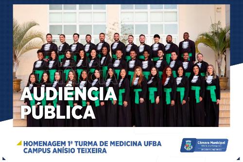 Imagem Câmara Municipal homenageia 1ª turma de medicina da UFBA com Audiência Pública