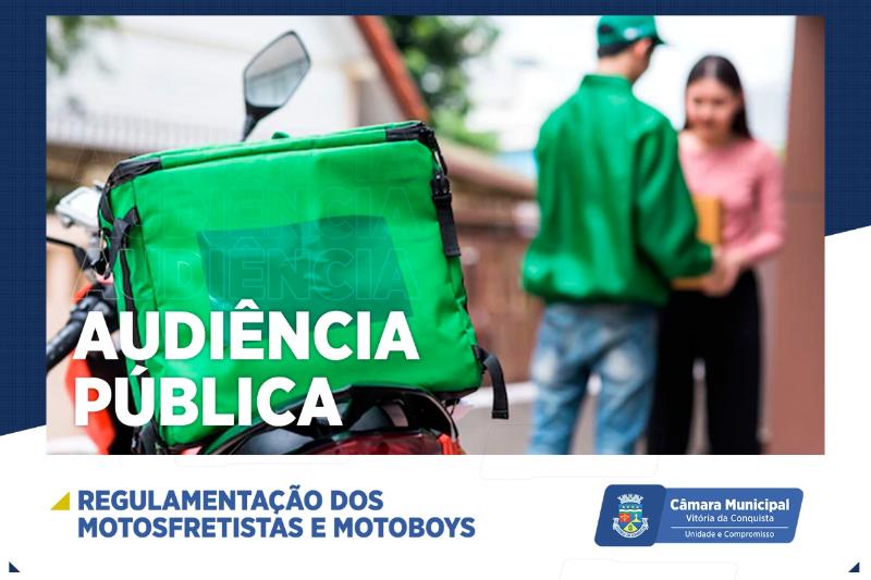Imagem Câmara debate regulamentação de motofretistas e motoboys em Vitória da Conquista
