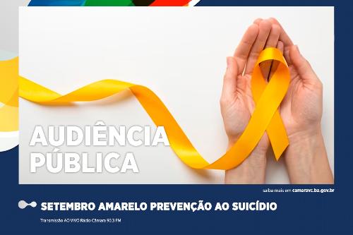 Imagem AUDIÊNCIA PÚBLICA: Câmara Municipal apoia a campanha Setembro Amarelo