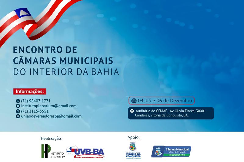 Imagem Câmara será anfitriã do Encontro de Câmaras Municipais do Interior da Bahia
