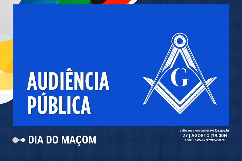 Imagem Câmara realiza Audiência Pública em comemoração ao Dia do Maçom