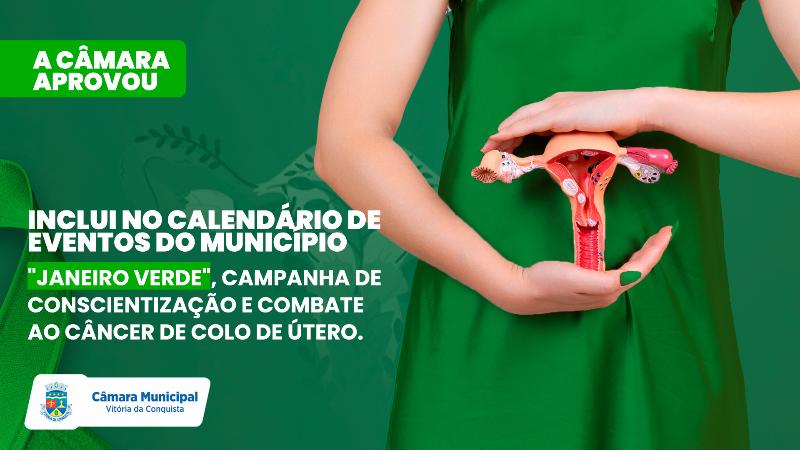 Imagem Janeiro Verde: Câmara institui programa para prevenção do colo de útero