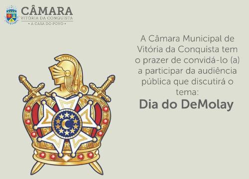 Imagem Audiência pública debaterá Dia do DeMolay