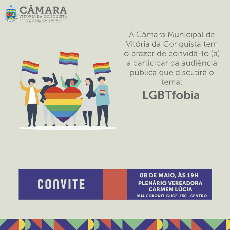 Imagem Câmara Municipal realiza audiência pública para discutir LGBTfobia